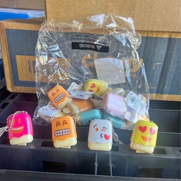Other - Emoji Popsicle Keychain you get 1 color will vary